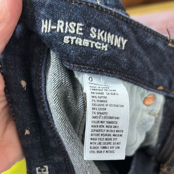 NWOT American Eagle Outfitters Juniors Dark Wash Jeans Size 0 - Picture 5 of 5